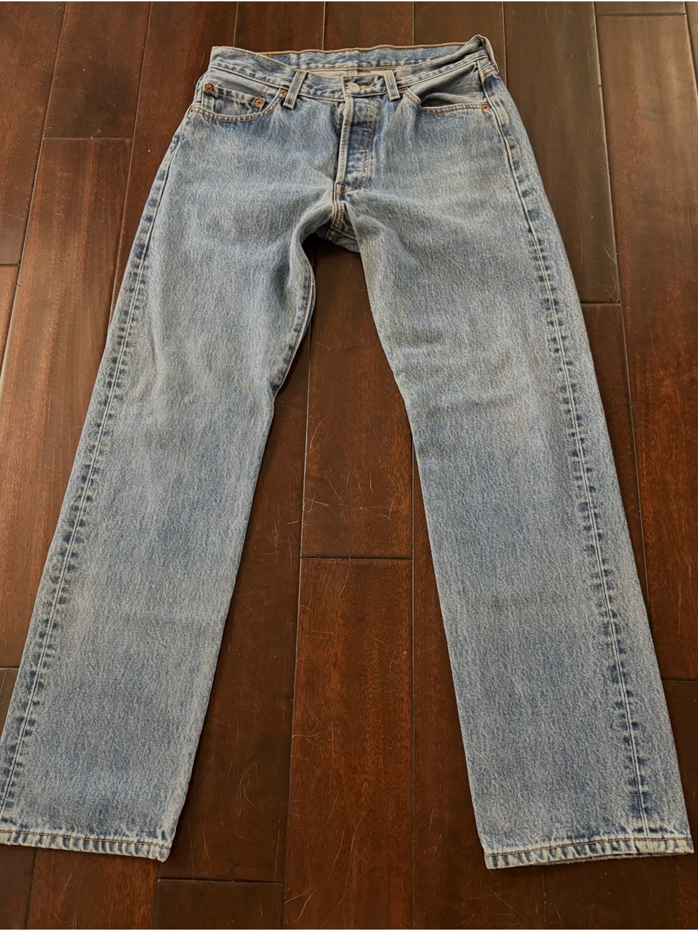 Vintage Levi's 501 Medium Wash Straight Leg Button-Fly Blue Jeans - Y2K